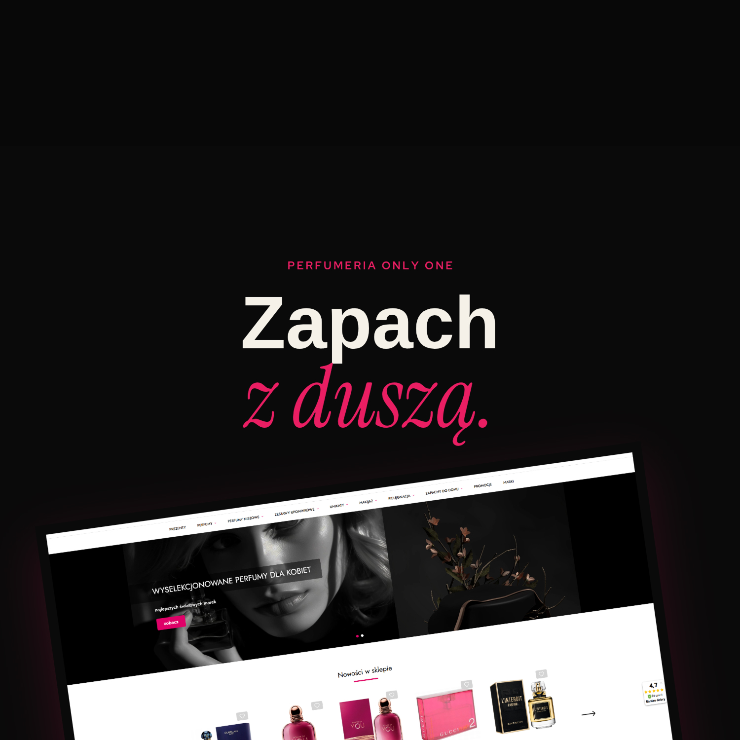 Sklep internetowy dla perfumerii z prestiżowymi markami światowymi